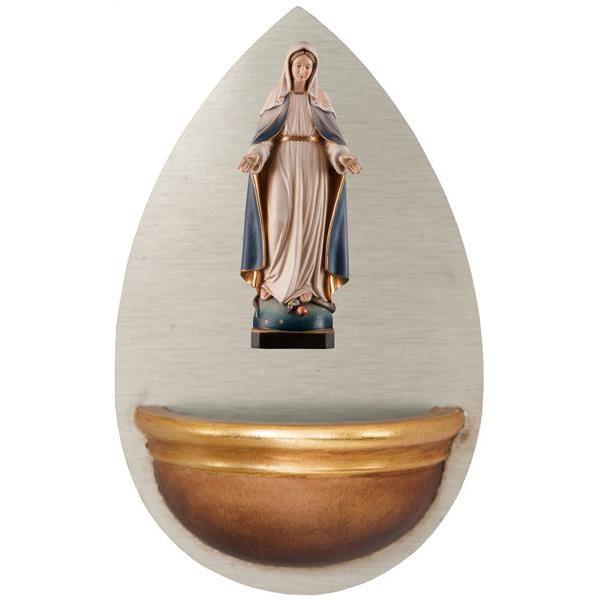 Holy Water Front with Our Lady of Grace wooden - color