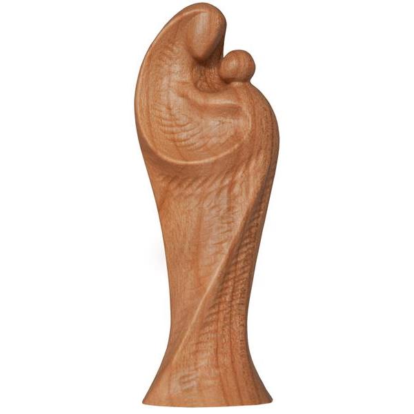 Meditaition Madonna with child in cherry wood - natural