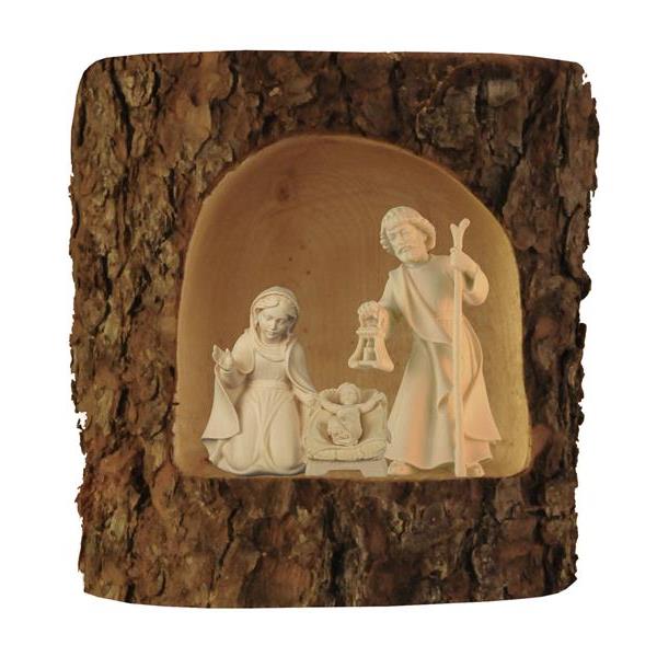 Holy Family in a tree trunk - natural