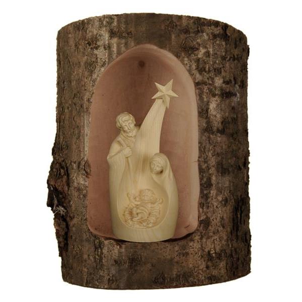 Holy Family, as whole, with Komet in a tree trunk - natural