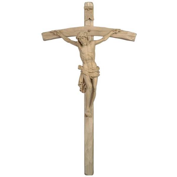 Dolomite Crucifix, carved in oak wood - natural