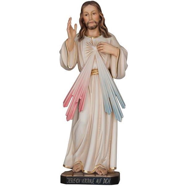 Divine Mercy Ars Woodcarved statue - color
