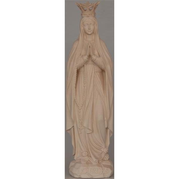 Our Lady of Lourdes & crown Valgardena wooden - natural