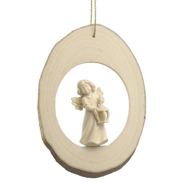 Branch disc with Mary Angel lantern - natural