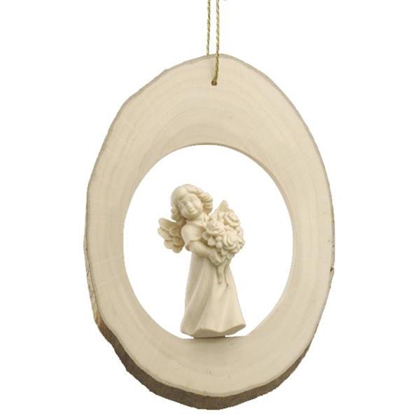 Branch disc with Mary Angel Roses - natural