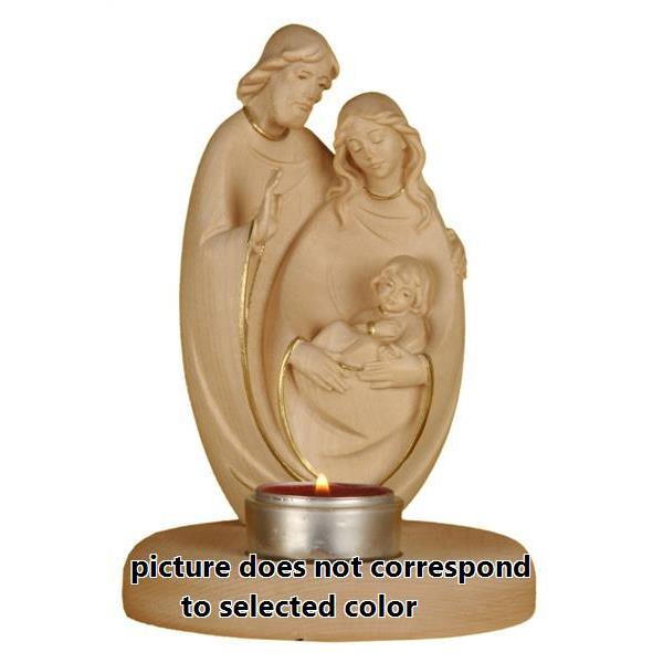 Familiy Blessing on plate round with candle holder - 