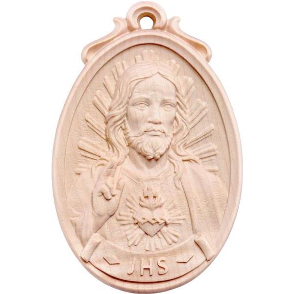 Medallion Jesus sacred heart - natural