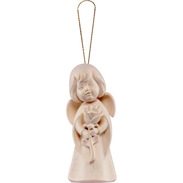 Dream angel with rose to hang - natural