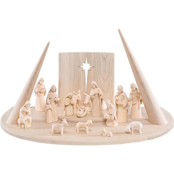 Nativity-set Fides 17 pieces - natural