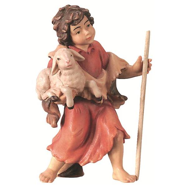 Boy with lamb - color
