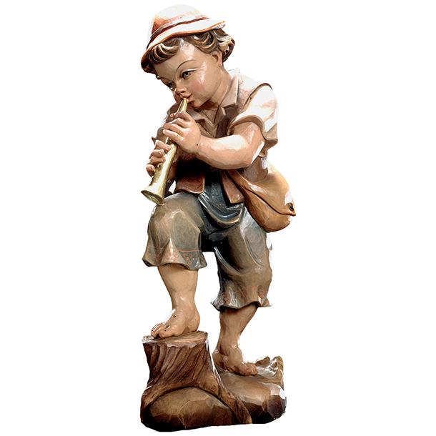Boy with clarinet - color