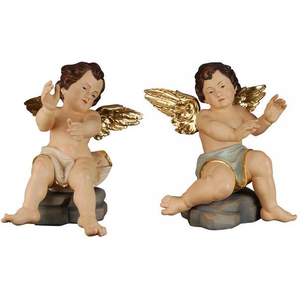 Angel sitting left/right - real gold 