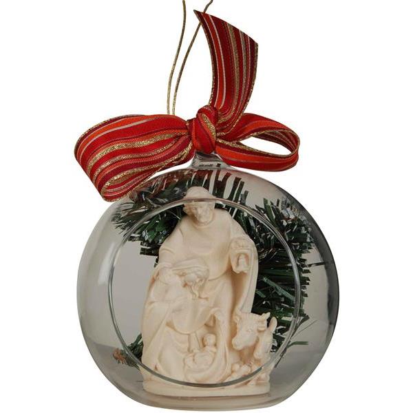 Holy Family Soplajes in glass sphere - natural