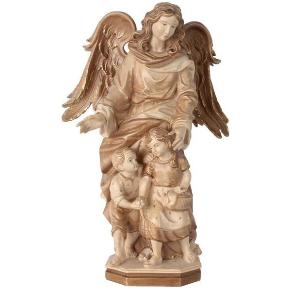 Guardian angel with two children - hued multicolor