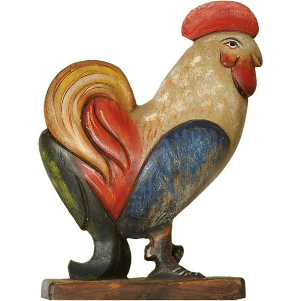 Cock in pine - antique