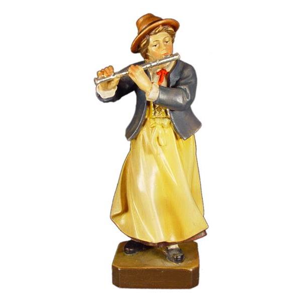 Flute player in pine - color