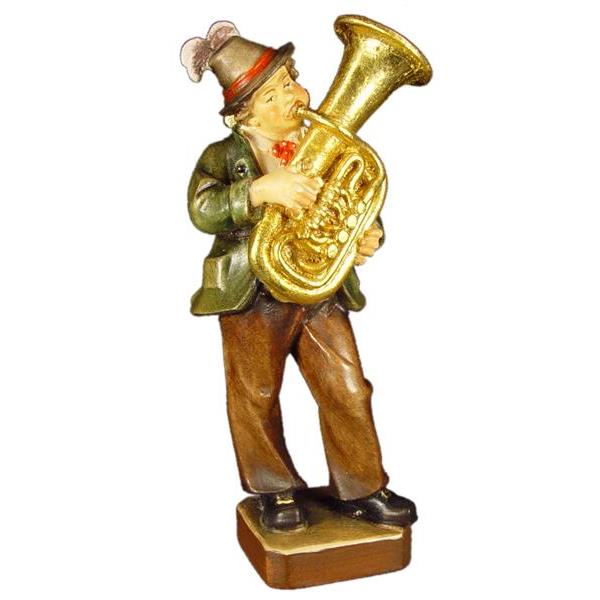 Tuba player in pine - color