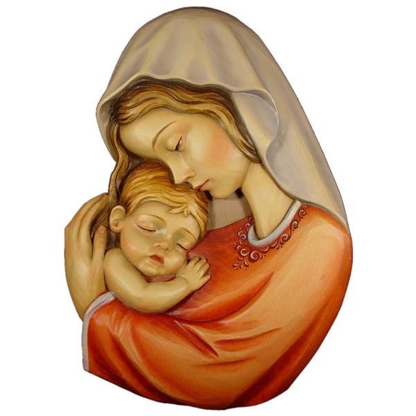 Madonna relief in linden - wood - color