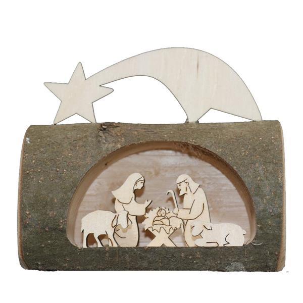 Trunk with comet and nativity - natural