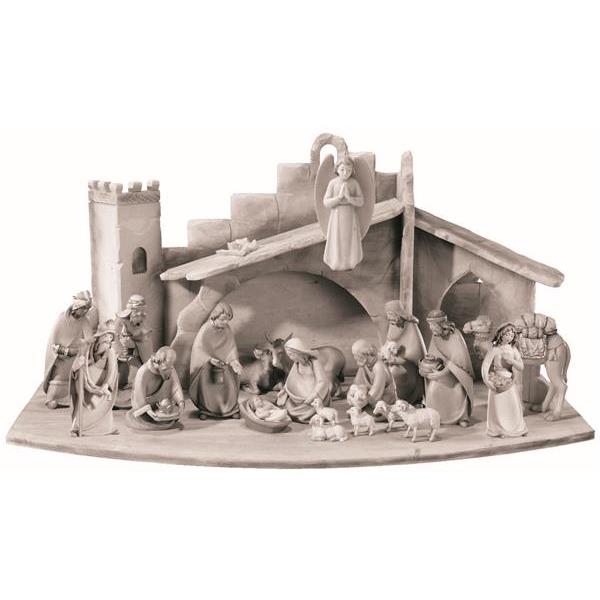Nativity set 20 pcs without stable - natural