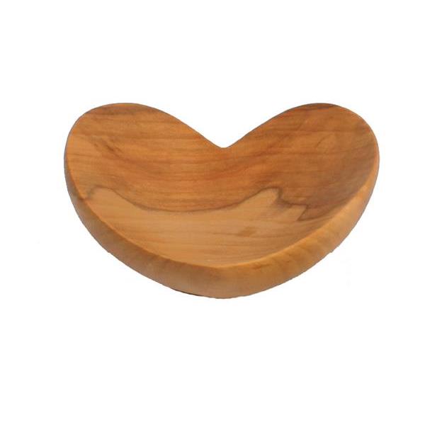 Heart Bowl in wood - natural