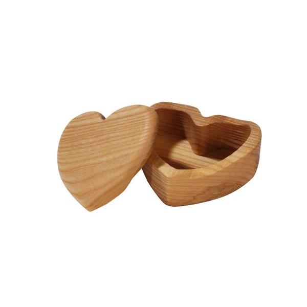 Heart Jewelry Box Woodcarvings - natural