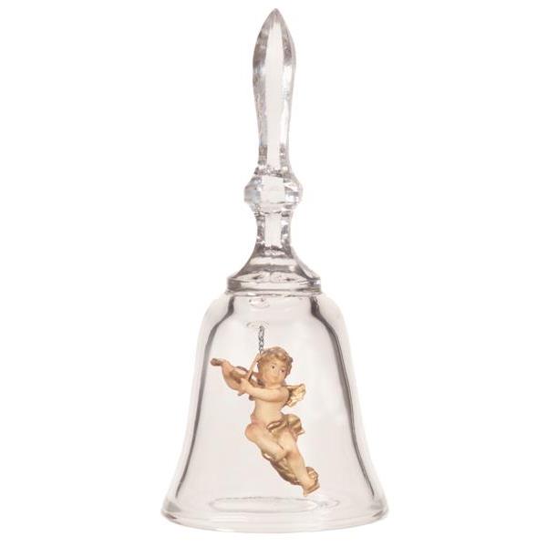 Crystal bell with angel - color