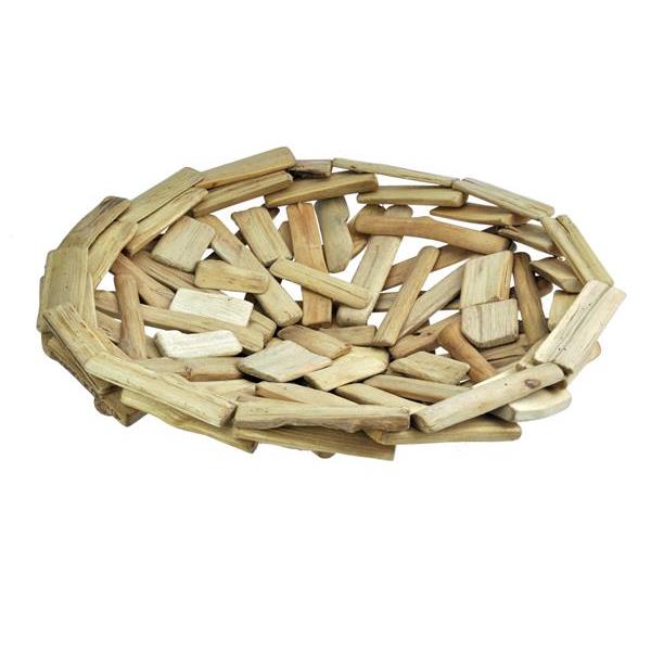 Plate driftwood decoration - natural