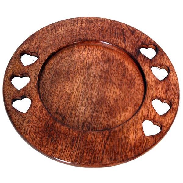 Dekorative plate made of walnut - natural