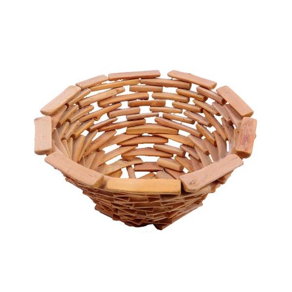 Basket driftwood decoration - natural