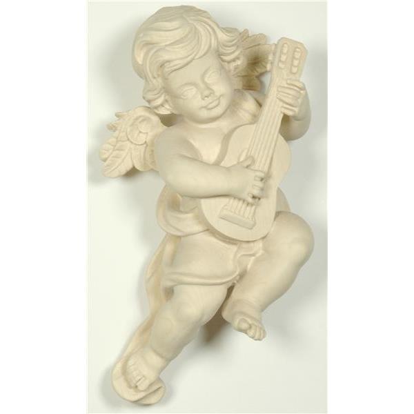 Putto angel with guitar - natural