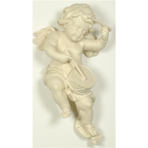 Putto angel with drum - natural