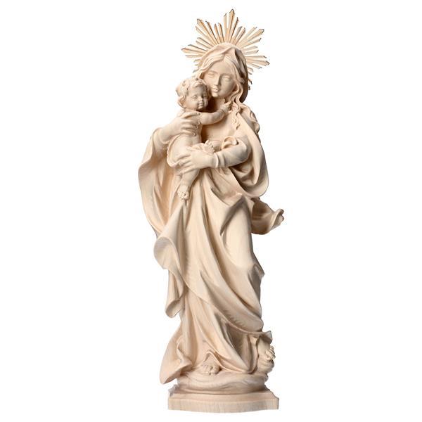 Our Lady of the Alps with Halo - Linden wood carved - natural