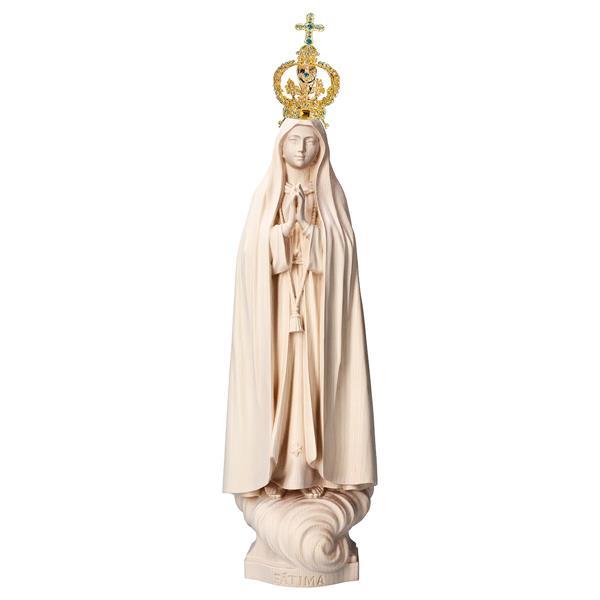 Our Lady of Fátima Capelinha with crown filigree Exclusive - Linden wood carved - natural