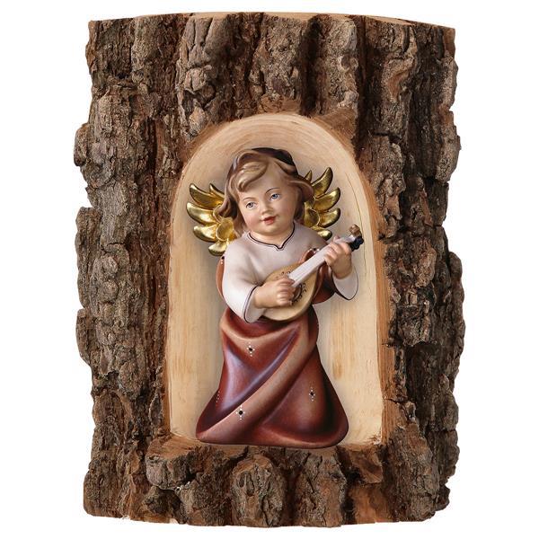 Heart Angel with lute in Grotto elm - color