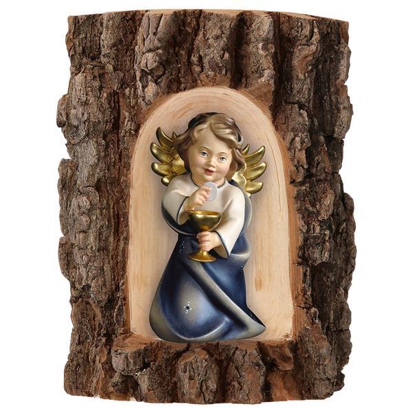 Heart Angel with calyx in Grotto elm - color blue