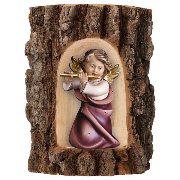 Heart Angel with flute in Grotto elm - color