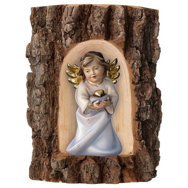 Heart Angel with heart in Grotto elm - color