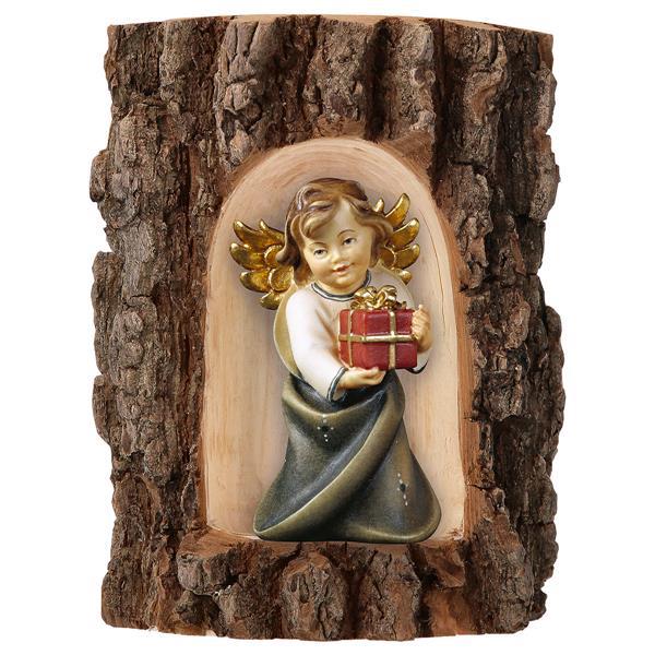 Heart Angel with present in Grotto elm - color