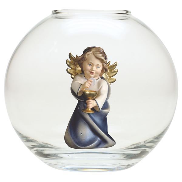 Heart Angel with calyx - Glass sphere - color