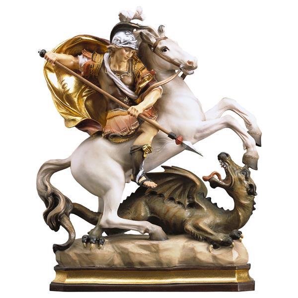 St. George on horse with dragon - color