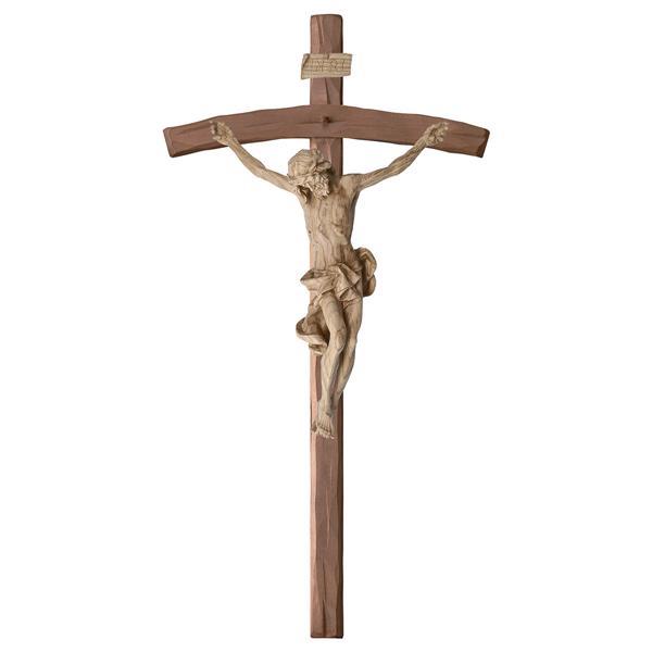 Crucifix Baroque Oak Cross bent - Natural Oak