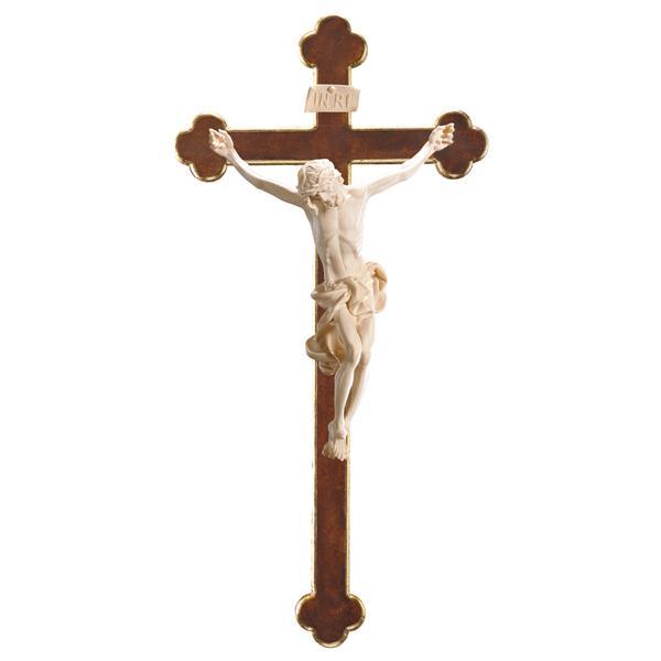 Crucifix Baroque - Baroque cross - Linden wood carved - natural