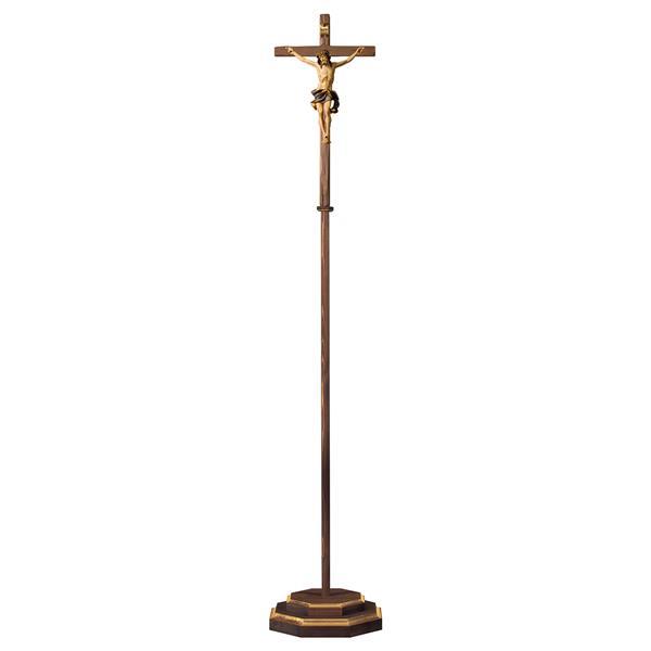 Processional cross straight with Corpus Nazarean - color blue