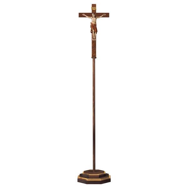 Processional cross Romanic with Corpus Romanic - antique with gold leaf