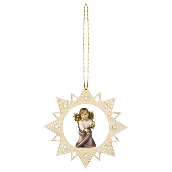 Heart Angel with bells - Stars Star - color