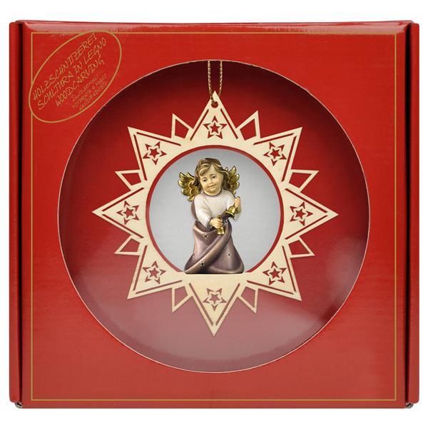 Heart Angel with bells - Stars Star + Gift box - color