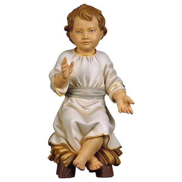 Infant Jesus sitting on manger - color