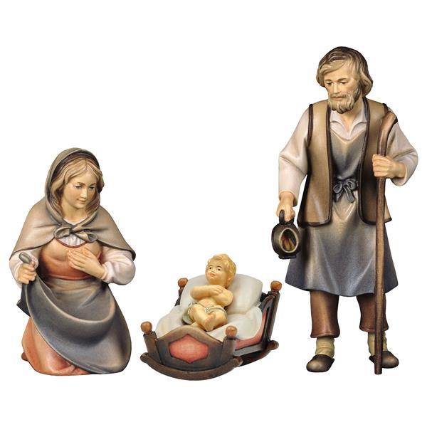 SH Holy Family with swing manger 4 Pieces - color