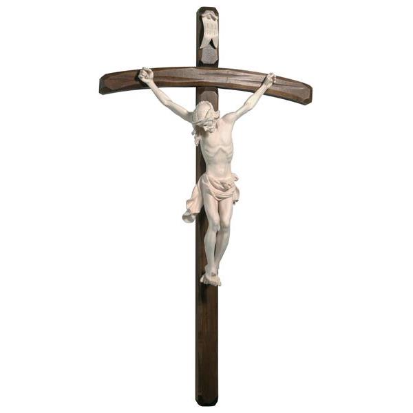 Crucifix Walder + carved curved cross - natural